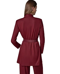 Donna Karan New York Women's Knit Belted Collarless Blazer