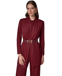 Donna Karan New York Women's Knit Belted Collarless Blazer