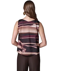 Donna Karan New York Women's Sleeveless V-Neck Allover-Print Tank