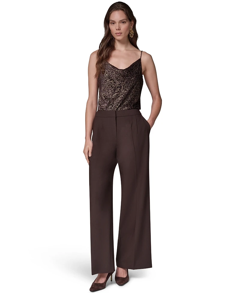 Donna Karan New York Women's High-Waist Wide-Leg Pleated Trousers