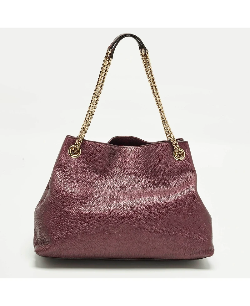 Pre-Owned Gucci Bamboo Shopper Leather Tote