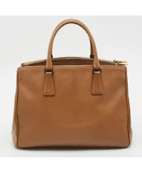 Pre-Owned Prada Saffiano Lux Leather Double Zip Tote