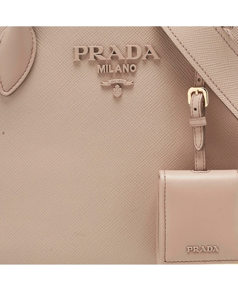 Pre-Owned Prada Women's Small Monochrome Saffiano Leather Tote