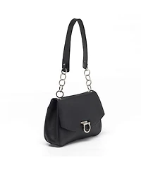 Pre-Owned Salvatore Ferragamo women's Gancini Saffiano Leather Hobo Bag