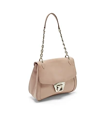 Pre-Owned Salvatore Ferragamo Women's Gancini Flap Leather Shoulder Bag