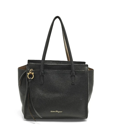 Pre-Owned Salvatore Ferragamo Women's Amy Gancini Pebbled Leather Tote