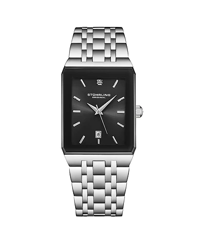 Stuhrling 4084 Modern Rectangular Bracelet Watch