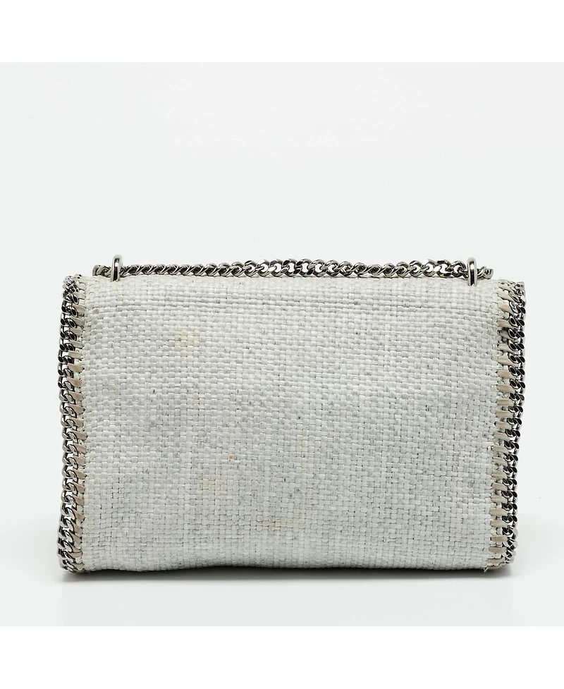 Pre-Owned Stella Mccartney Falabella Woven Raffia Flap Shoulder Bag