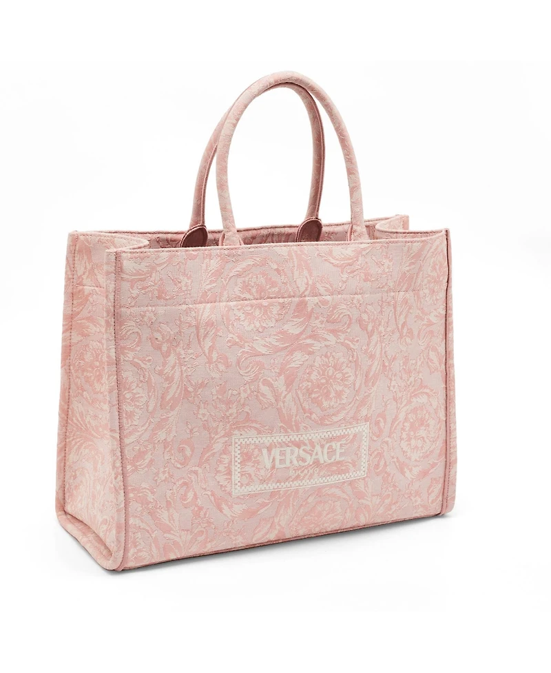 Pre-Owned Versace Women's Athena Barocco Jacquard Canvas Tote Bag