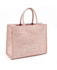 Pre-Owned Versace Women's Athena Barocco Jacquard Canvas Tote Bag