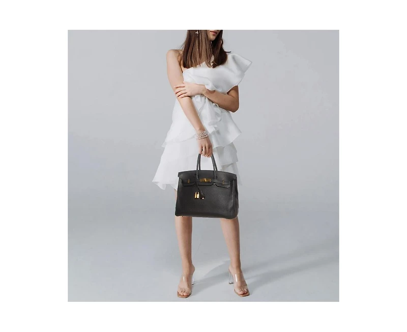 Pre-Owned Hermes Women's Birkin 35 Gold Finish Fjord Leather