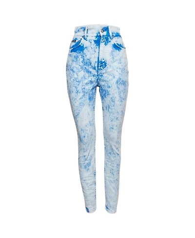 Pre-Owned Dolce & Gabbana Women's High-Rise Tie-Dye Skinny Jeans