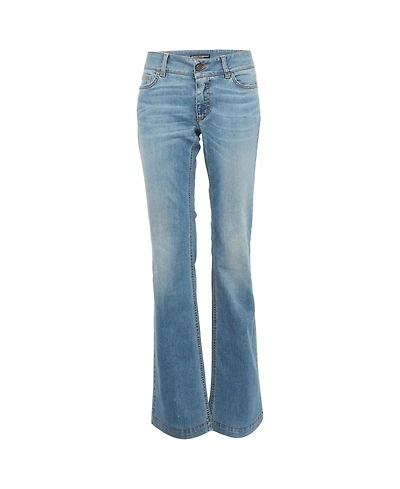 Pre-Owned Dolce & Gabbana Women's Cool Mid-Rise Flared-Leg Denim Jeans