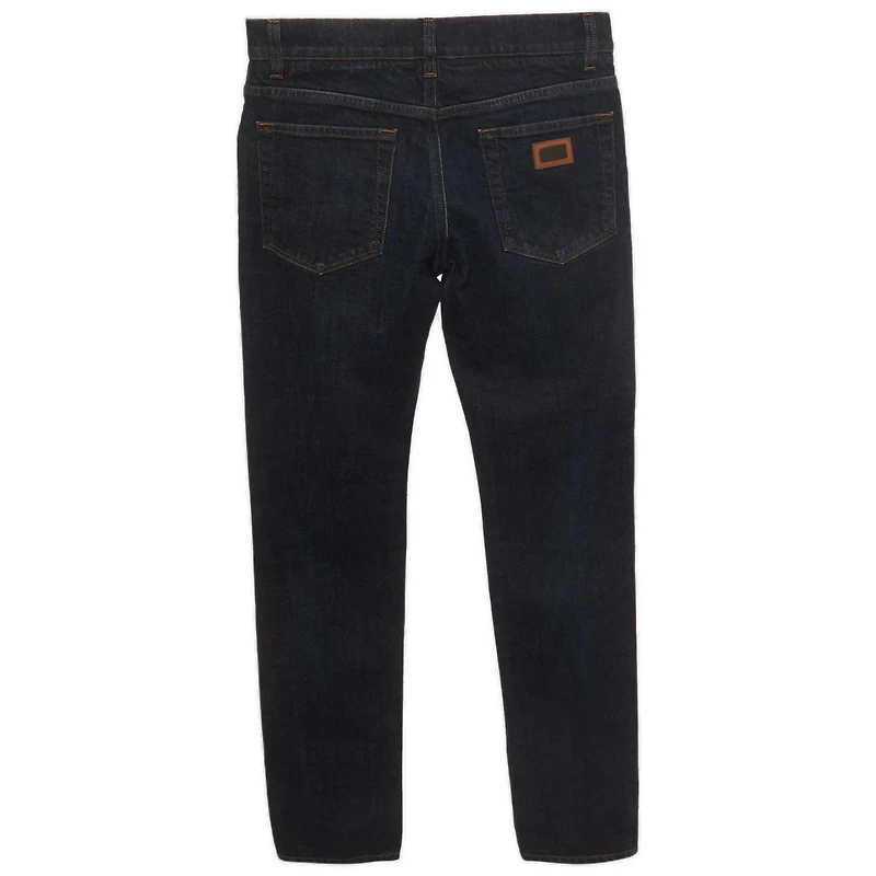 Dolce & Gabbana Women's Mid-Rise Straight-Leg Dark-Rinse Jeans