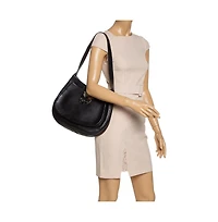 Pre-Owned Salvatore Ferragamo Gancini Clasp Leather Hobo Bag