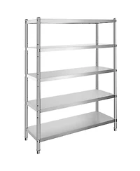 Sugift 5-Tier Stainless Steel Shelving Unit 47.5 x 18 x 72 Inch with 330 Pound Capacity Per Shelf