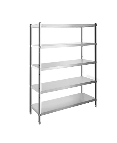 Sugift 5-Tier Stainless Steel Shelving Unit 47.5 x 18 x 72 Inch with 330 Pound Capacity Per Shelf