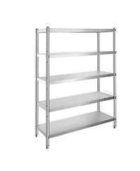 Sugift 5-Tier Stainless Steel Shelving Unit 47.5 x 18 x 72 Inch with 330 Pound Capacity Per Shelf