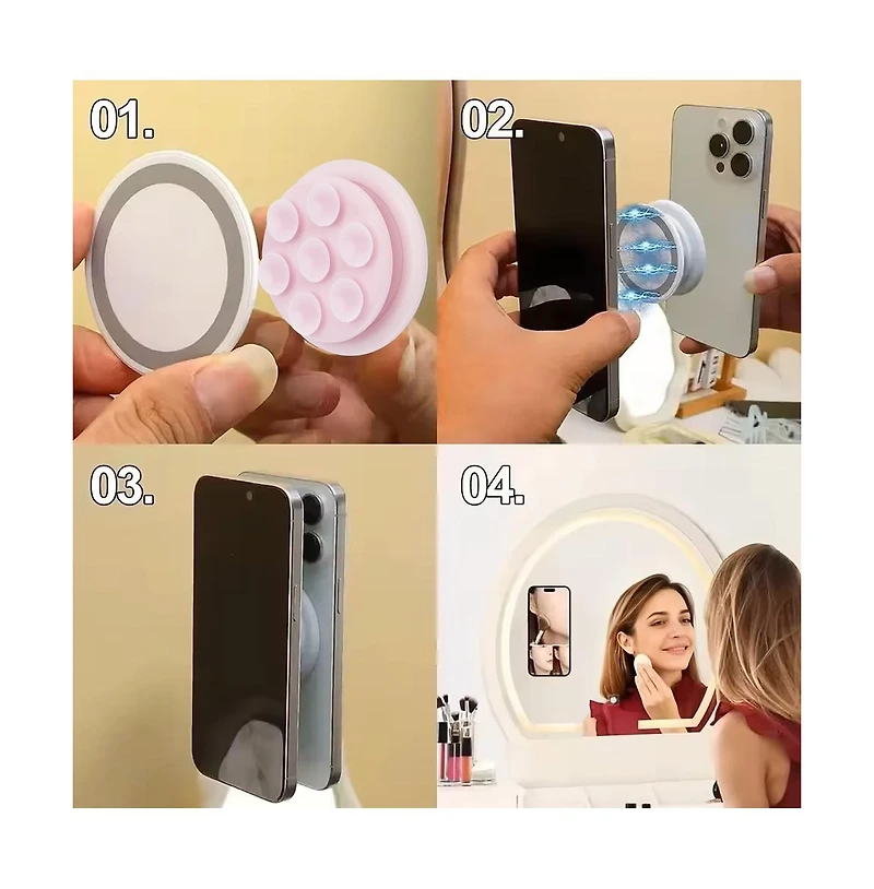 Artudatech MagSafe Silicone-Suction Phone Grip, Compatible with iPhone 12 and Later