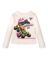 Monster Jam Girl's (5-12) 2-Piece Long Sleeve T-Shirt Set