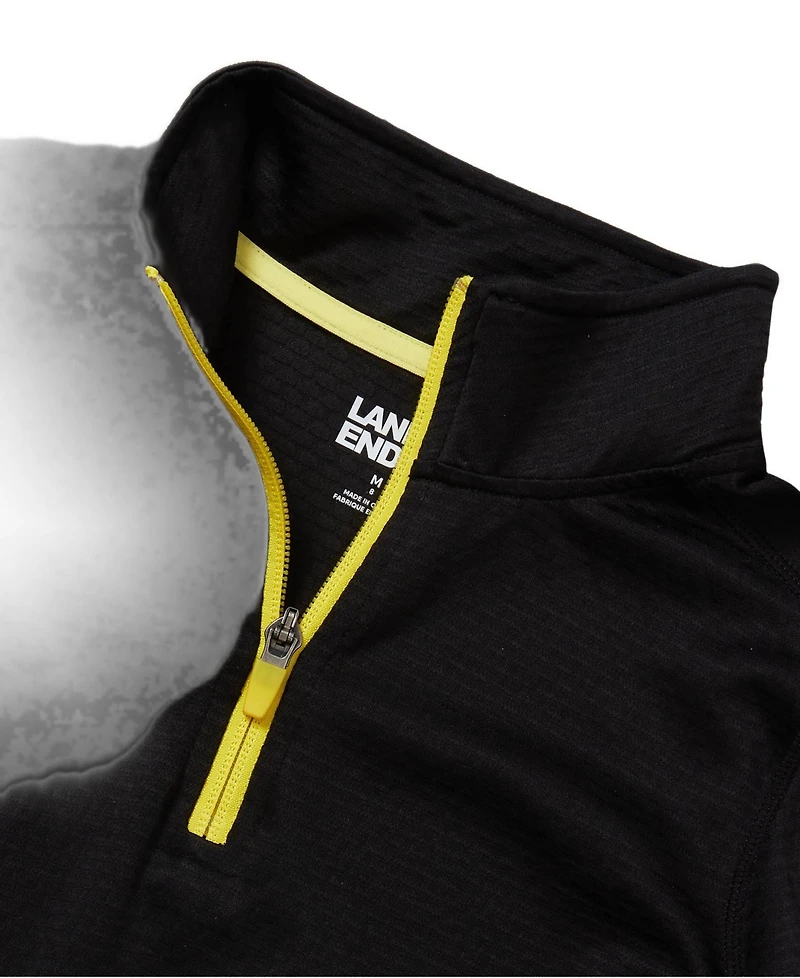 Lands' End Big Boys Husky Active Space Dye Quarter Zip Pullover
