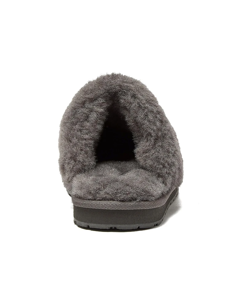 Lands' End Women's Suede Furry Lined Slippers