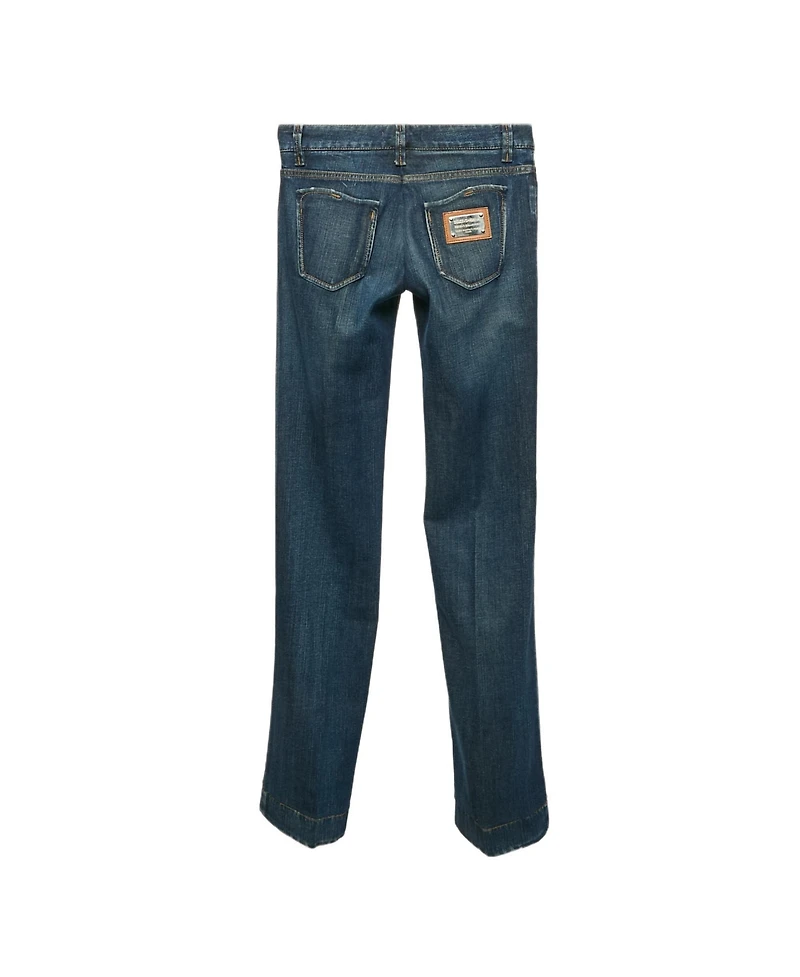 Pre-Owned Dolce & Gabbana Women's Faded Denim Straight Leg Jeans