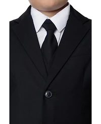 Peanut Butter Collection Little Boys and Big 007 Slim Fit 5-Piece Shirt, Tie, Jacket, Vest Pants Suit Set