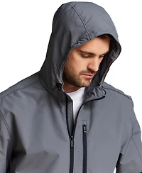Weatherproof Men's Honey Lux Lightweight Hooded Zip-Front Rain Jacket