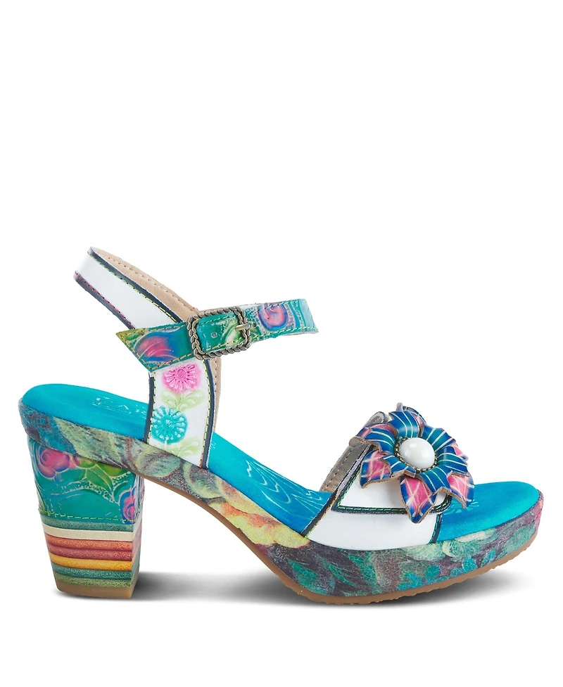 L'Artiste Women's Leilanie Platform Slingback with Buckle Closure