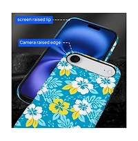 Lamicall Military Grade Dual Layer iPhone Case, Hibiscus Escape Shockproof Anti-Slip Protective Phone Cover