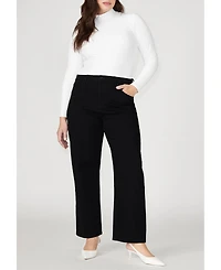 Eloquii Women's Plus Size The Naomi Comfort Stretch Straight Leg Jean
