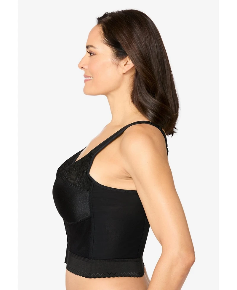Comfort Choice Women's Easy Enhancer Wireless Longline Posture Bra
