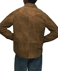 Lucky Brand Men's Suede Western Shirt Jacket