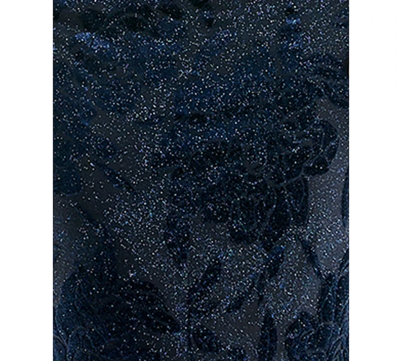 Emerald Sundae Juniors' Glitter Burnout Velvet Floral Dress