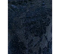 Emerald Sundae Juniors' Glitter Burnout Velvet Floral Dress