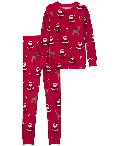 Carter's Boys' and Girls' Christmas Snug-Fit Long-Sleeve Top Pants, 2-Piece Set