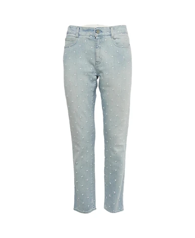 Pre-Owned Stella Mccartney Women's Embroidered Denim Jeans
