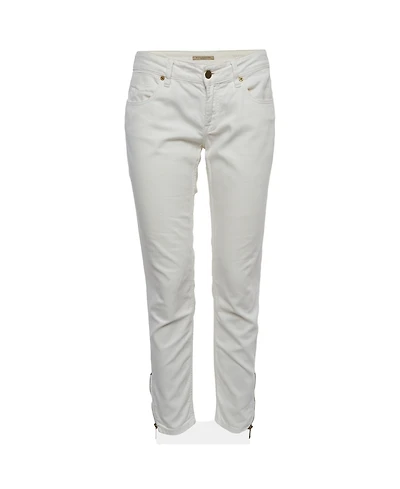 Pre-Owned Burberry Women's Culham Mid-Rise Skinny Jeans with Side Zipper