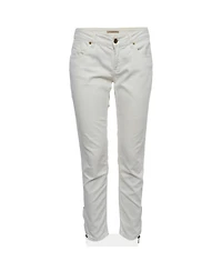 Pre-Owned Burberry Women's Culham Mid-Rise Skinny Jeans with Side Zipper