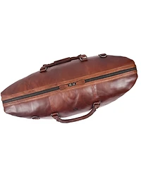 20 Inch Leather Canvas Duffle Bag