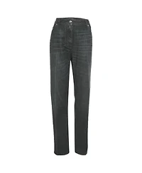 Pre-Owned Versace Women's Mid-Rise Wide-Leg Jeans