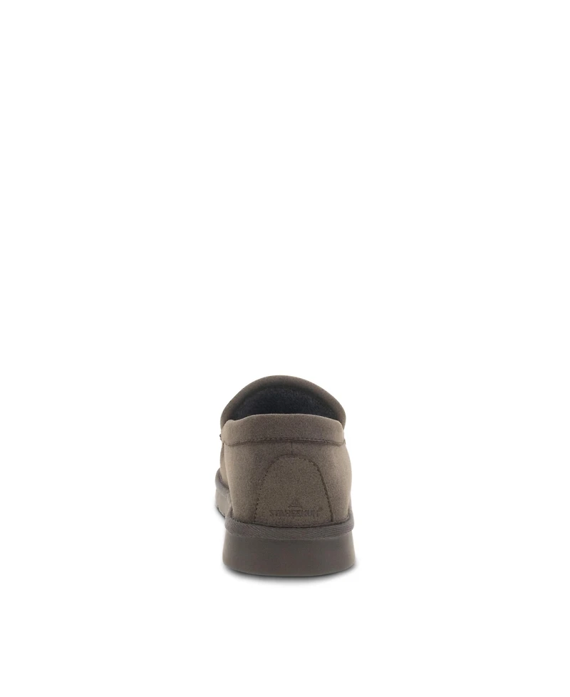 Staheekum Men's Curb Memory Foam Moccasin Suede Slippers