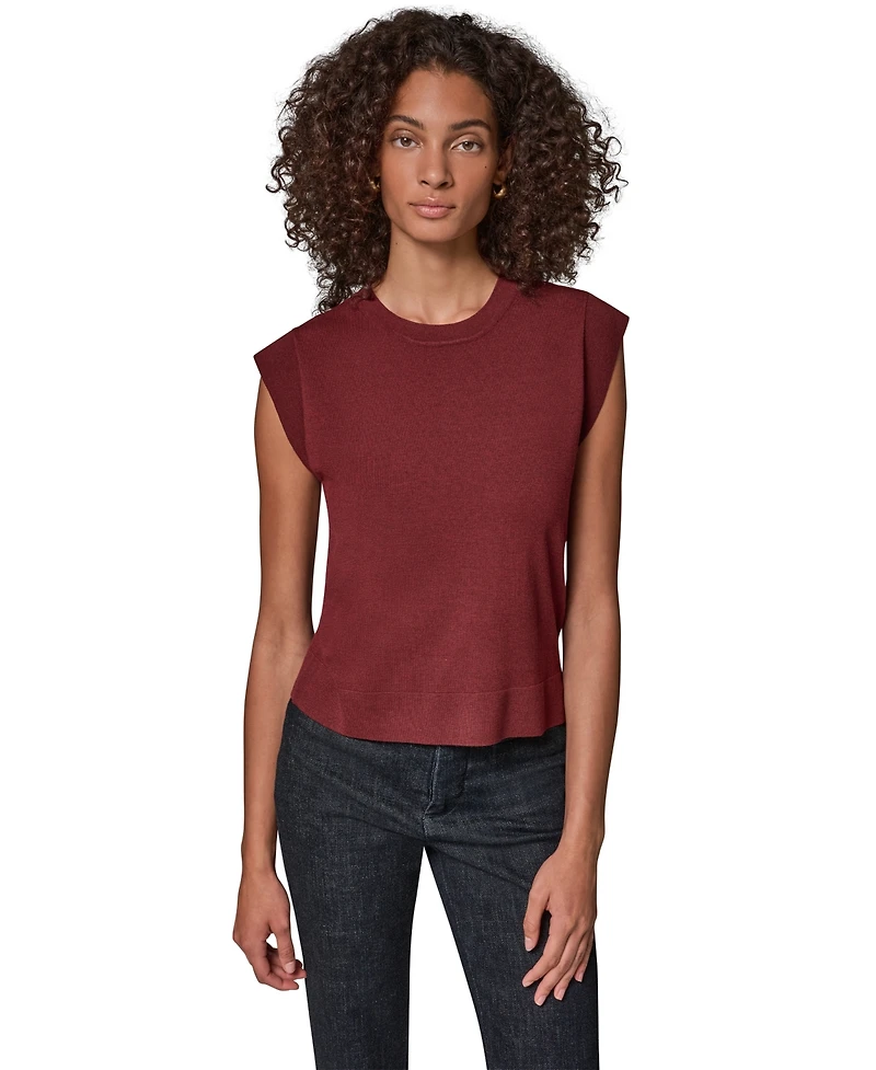 Donna Karan Weekend Women's Extended Shoulder Sleeveless Crewneck Sweater