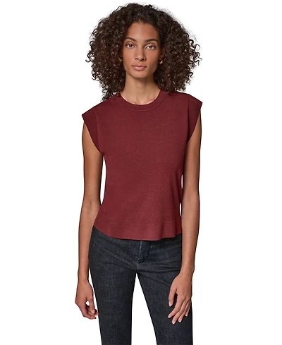Donna Karan Weekend Women's Extended Shoulder Sleeveless Crewneck Sweater