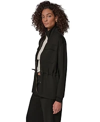 Donna Karan Weekend Women's Jet Setter Utility Lightweight Mock Neck Jacket