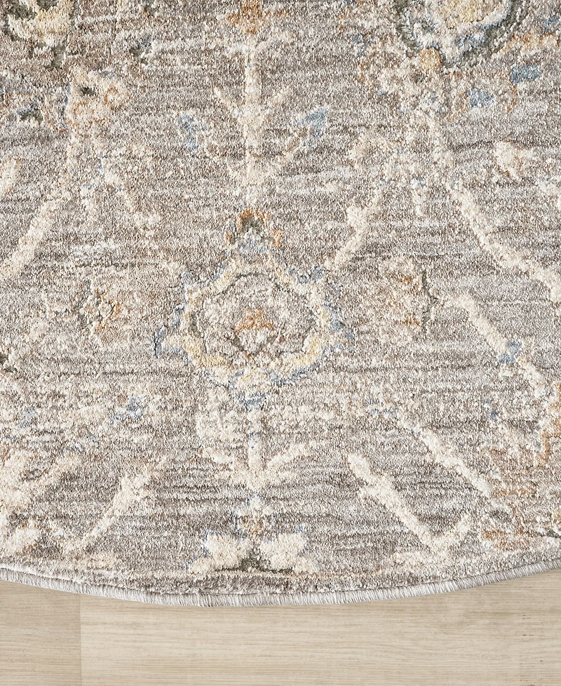 Lr Home Garza Vio- 6'6" x 6'6" Round Area Rug