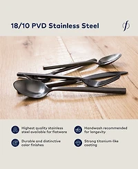 Fortessa Arezzo Brushed Black 5pc Place Setting