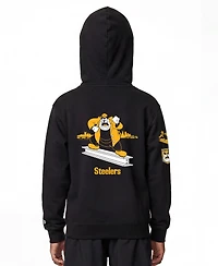 Champion Big Boys and Girls Black Pittsburgh Steelers Disney X Full-Zip Hoodie