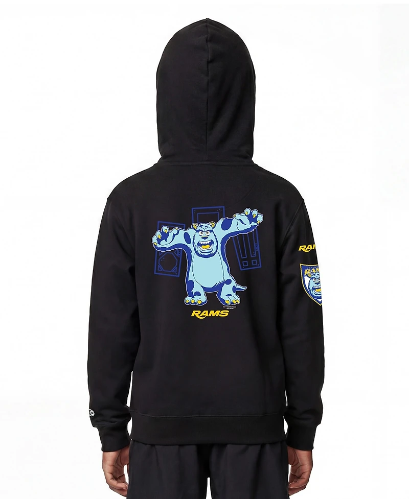 Champion Big Boys and Girls Black Los Angeles Rams Disney X Champion Full-Zip Hoodie